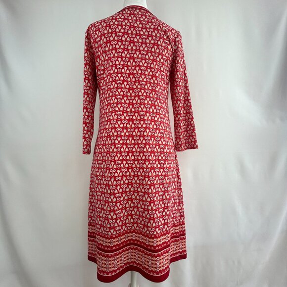 Max Studio Boho Red Floral Shift Dress – Women's Small - Picture 6 of 10